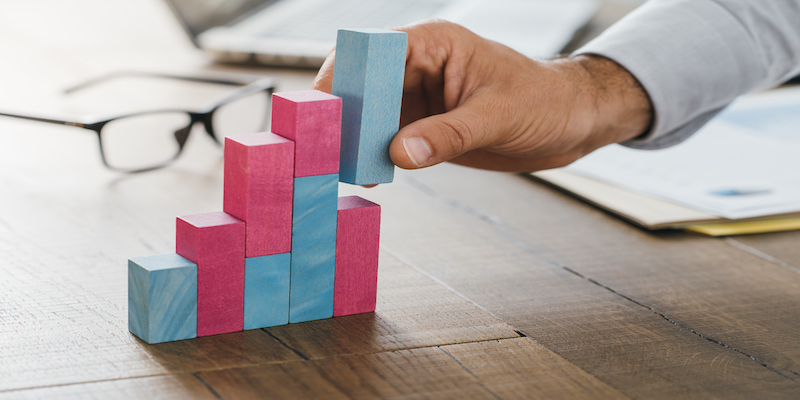 Building blocks to signify business success as a result of strong cash flow management