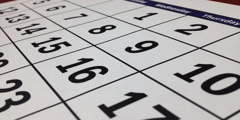 calendar to signify due date for corporation tax