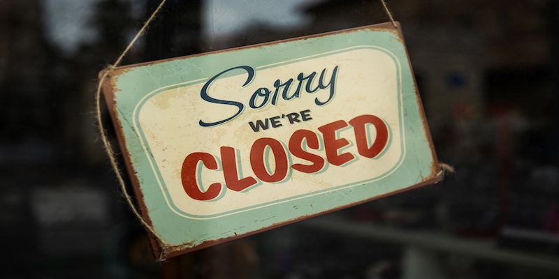 closed business sign