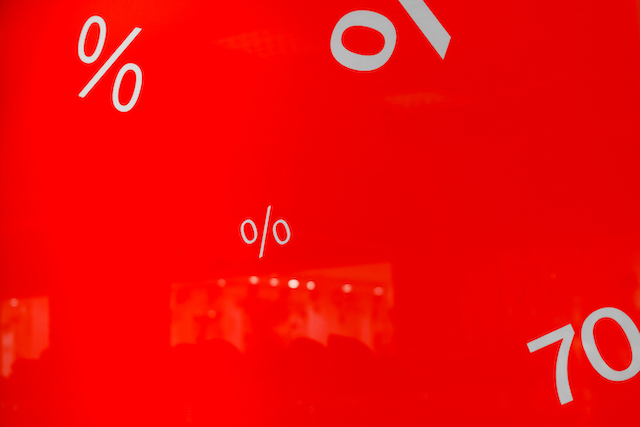 red-background-percent-signs